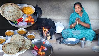 A Women Making Food for the Family In The Village | Mix Dal | Routine Life In Village