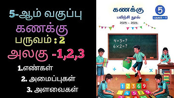 5th standard Maths workbook, Unit-1,2,3 EE 2025-2026 Term-2 எண்கள், அமைப்புகள், அளவைகள் 
