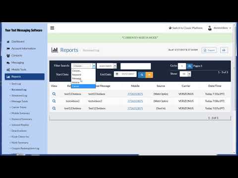 iVision Mobile - Received log - Tutorial