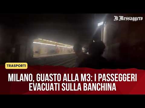 Video Milano, guasto alla M3: i passeggeri evacuati sulla banchina