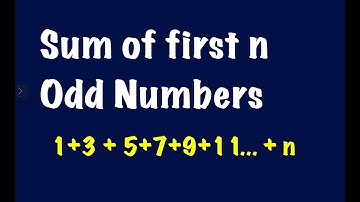 Sum of First n odd numbers