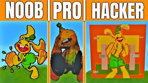 Minecraft pixel art «bunzo bunny» (noob VS pro VS hacker) PART 1