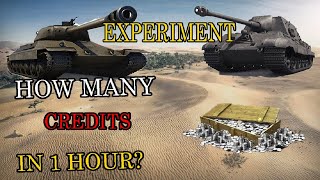 How many CREDITS can you FARM in 1 HOUR World of Tanks Experiment