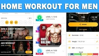 Home Workout for Men - Bodybuilding by Simple Design Ltd. | Promo Video | Play Store screenshot 2