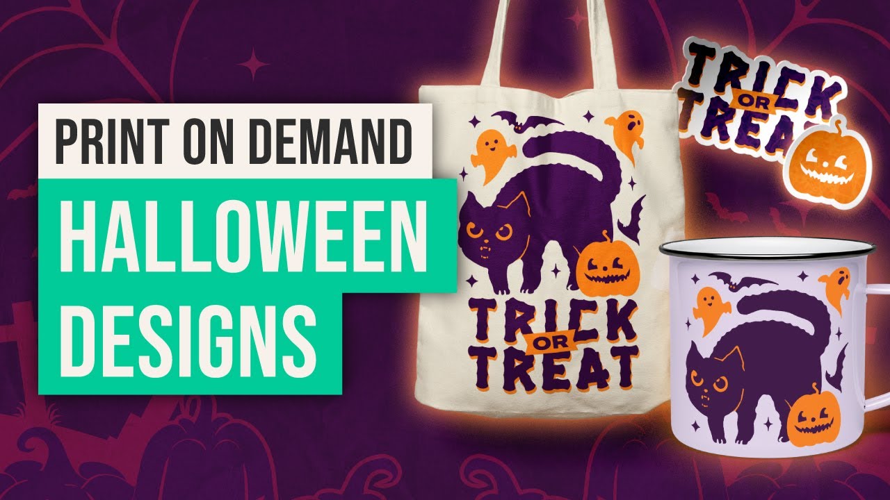 How To Design Print On Demand Halloween Graphics For Redbubble YouTube