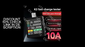 PD3.1/QC/Thunderbolt 5 Fast Charge Protocol Detector, 140 Watts, K2 USB Voltage and Current Tester,