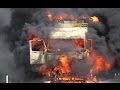 ДТП Горит грузовик фура Solid truck van accident