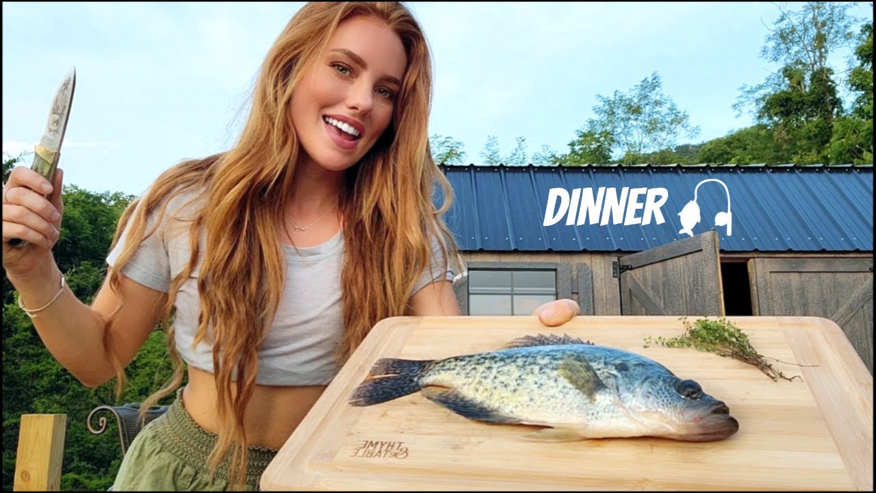 Fishing the Farm Pond - CRAPPIE! (Catch, Clean + Cook in the mountains