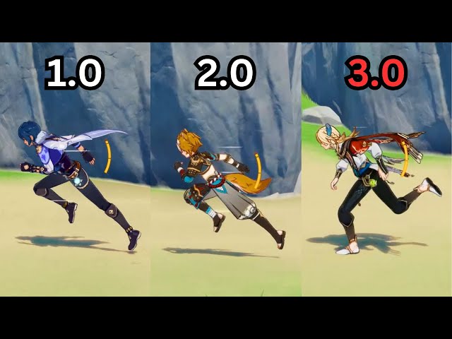 I noticed something odd about how Newer Characters sprint.. class=