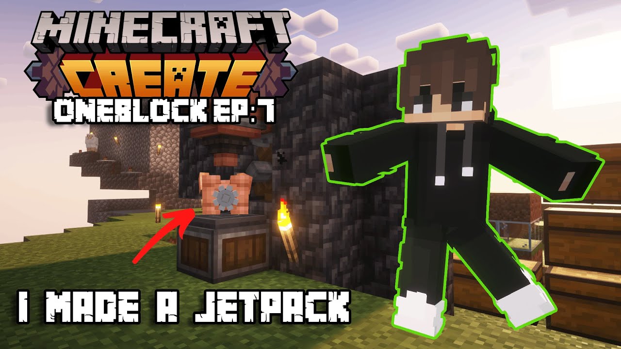 I MADE A JETPACK FINALLY! | OneBlock Create - YouTube