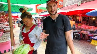 $15 Challenge in Bangkok Biggest Wet Market Khlong Toei