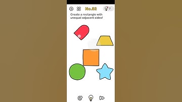 Brain out can you pass it Level 82 Create a rectangle with unequal adjacent sides! You made it