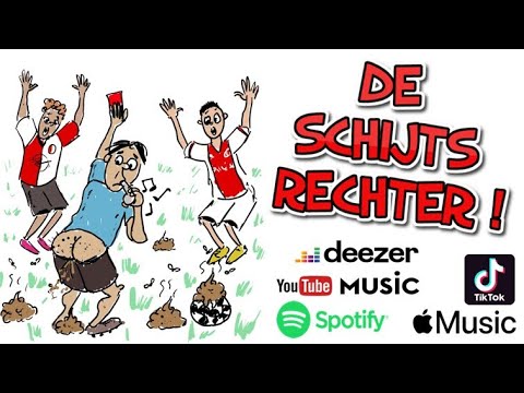 De schijtsrechter! Grappige voetbal Ajax-Feyenoord liedjes muziek De Tekentovenaar Spotify