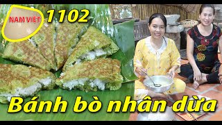 Bánh bò nướng nhân dừa - mừng kênh đạt 1000 sub - Nam Việt 1102