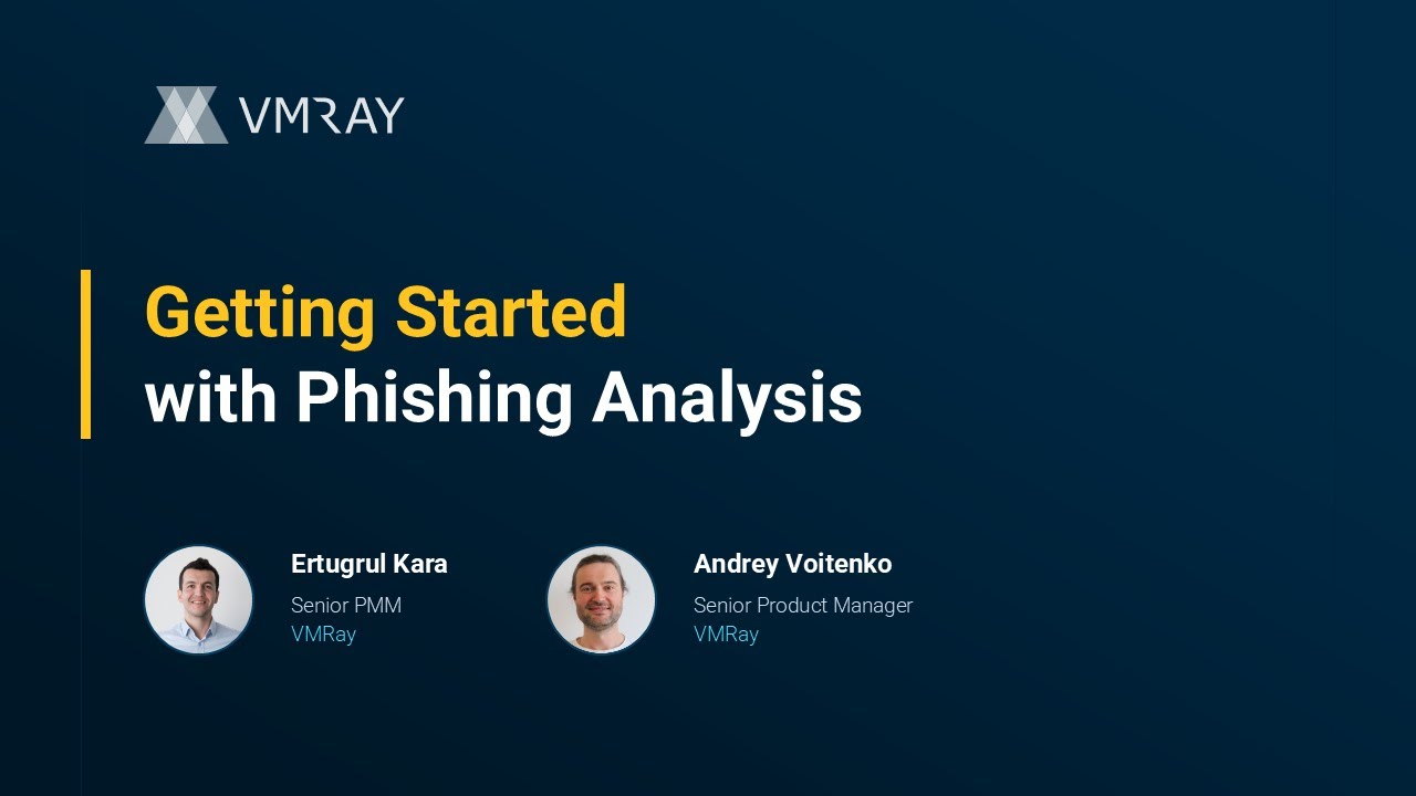 URP Workshop: Getting Started with VMRay’s Phishing Analysis - YouTube