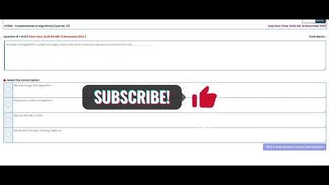 CS502 Quiz 1 Solution || CS502 - Fundamentals of Algorithms || Fall 2023