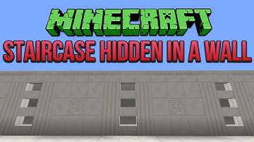 Minecraft: Staircase Hidden In A Wall Tutorial