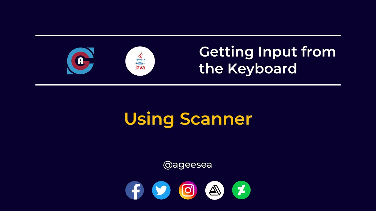 Java Tutorial #14 - Getting Input from the Keyboard | Using Scanner ...