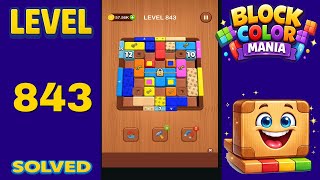 Block Color Mania – Level 843 | Fast & Clean Solution