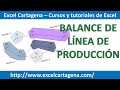 Balanceo de Líneas de Producción en Excel