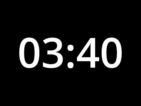 3 MINUTE 40 SECOND TIMER - No Sound - Full HD 1080p - COUNTDOWN - 220 SECOND