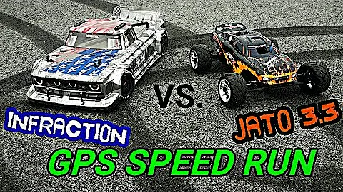 Arrma Infraction V2 vs. Traxxas Jato 3.3 GPS Speed Run. Which is Faster?