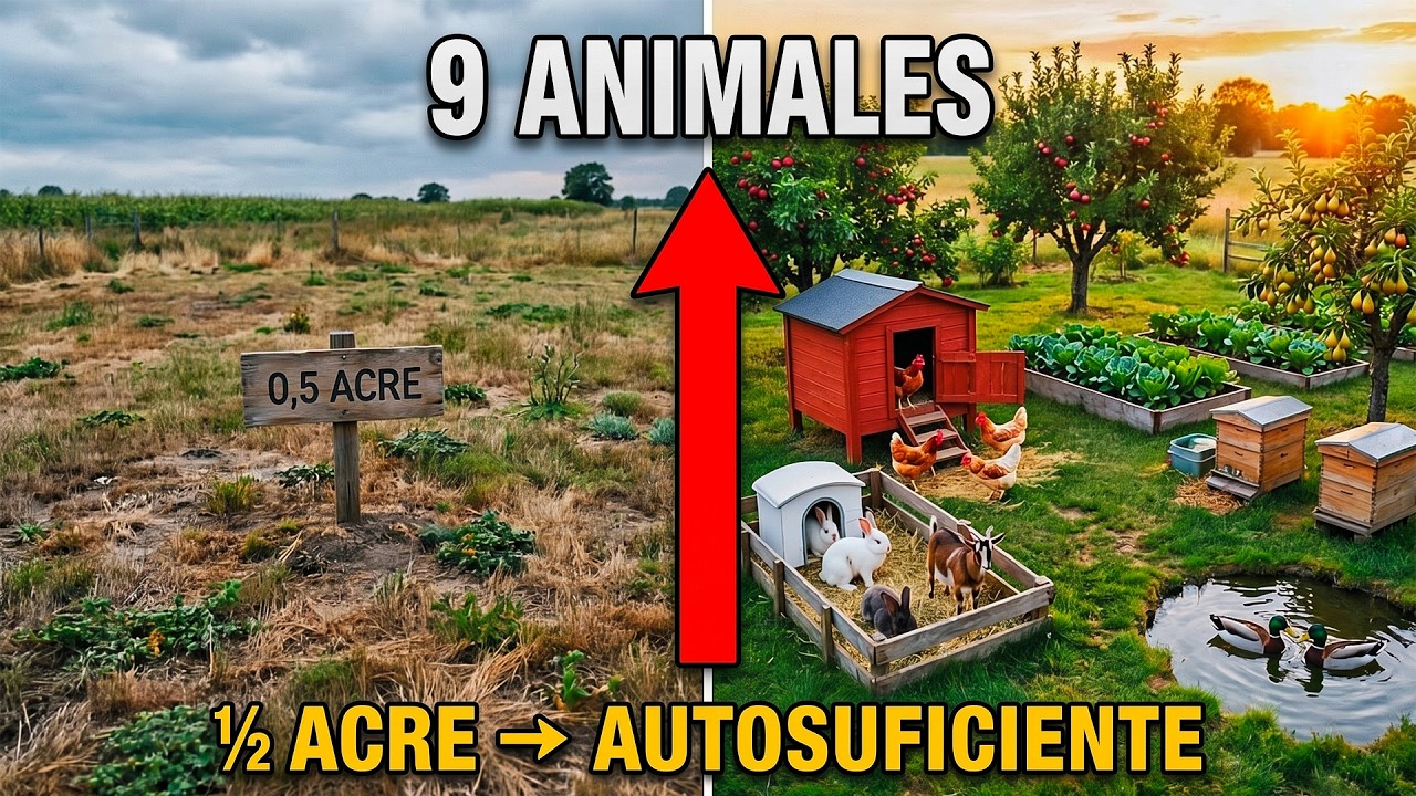 9 ANIMALES Que Convierten MEDIA HECTÁREA En Un Hogar AUTOSUFICIENTE