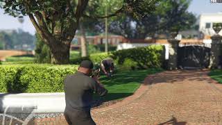 Gta V - Chop Kills Tracey And Michaels Gardener