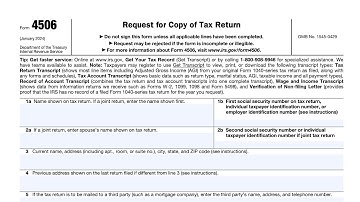 IRS Form 4506 walkthrough (Request for Copy of Tax Return)