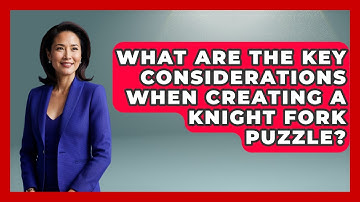 What Are The Key Considerations When Creating A Knight Fork Puzzle? - The Chess Codex