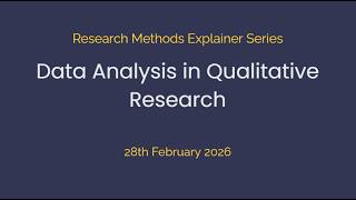 Data Analysis in Qualitative Research