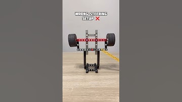 Wrong VS Correct Steering Setup #steering #lego #legotechnic #ackerman #mechanical #mechanism