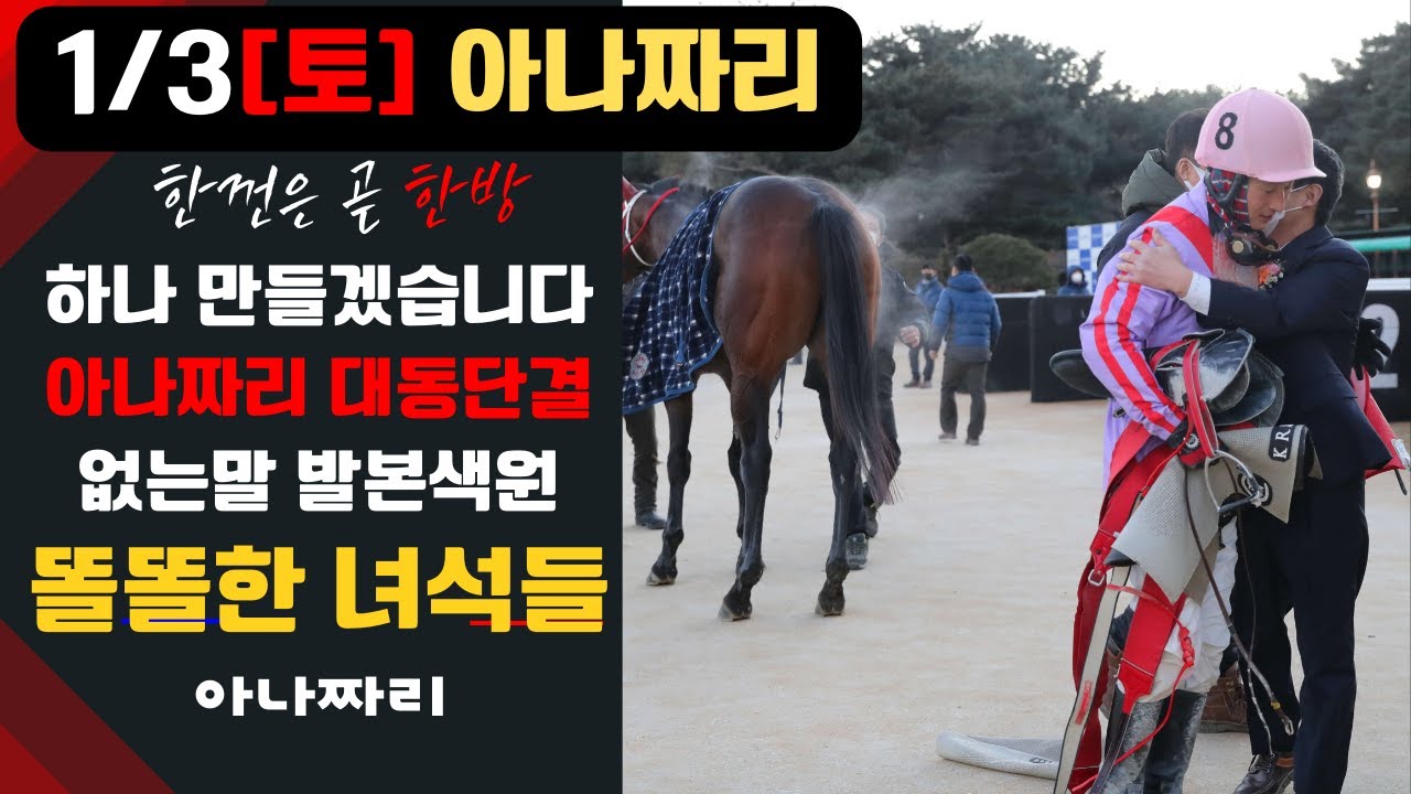 1/3 토요경마 아나짜리 새해맞이 한구라 기념으로 여기에서!