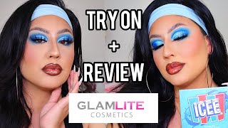 GLAMLITE X ICEE BLUE RASPBERRY PALETTE | REVIEW AN TUTORIAL | Alma Rivera Beauty