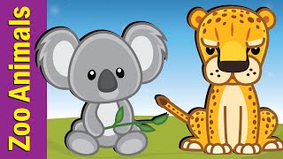 Learn Zoo Animals for Kids | Video Flashcards | Kindergarten, Preschool, ESL | Fun Kids English