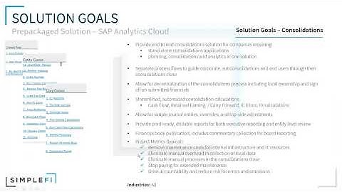 SAP Analytics Cloud for Consolidations Webinar - September 17th