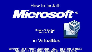 How to install Windows 2.0 in VirtualBox!