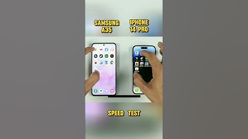 Putting the "A" in "Challenge"! The Galaxy A35 takes on the iPhone 14 Pro.#speedtest#shorts