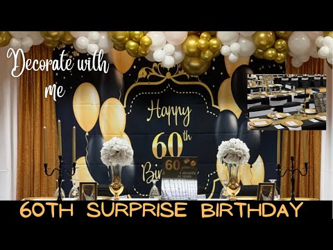Black Gold White 60th Birthday Party