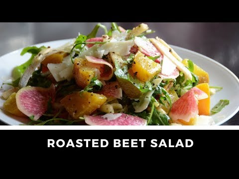 The best ROASTED BEET SALAD! (with radish, apple & cheese)