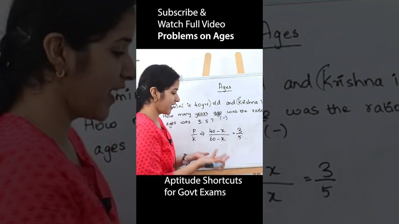 How old is padmini? problems on ages #shorts