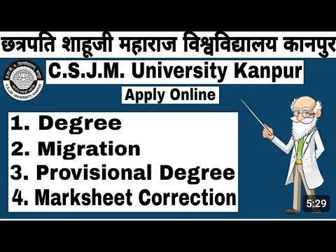 CSJMU Degree Apply Online 2025 | CSJMU Degree certificate download ...