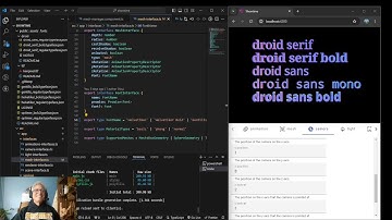 Angular/ThreeJS - Video 167 adds droid fonts