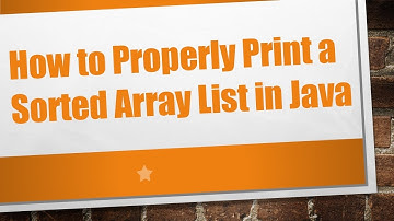 How to Properly Print a Sorted Array List in Java
