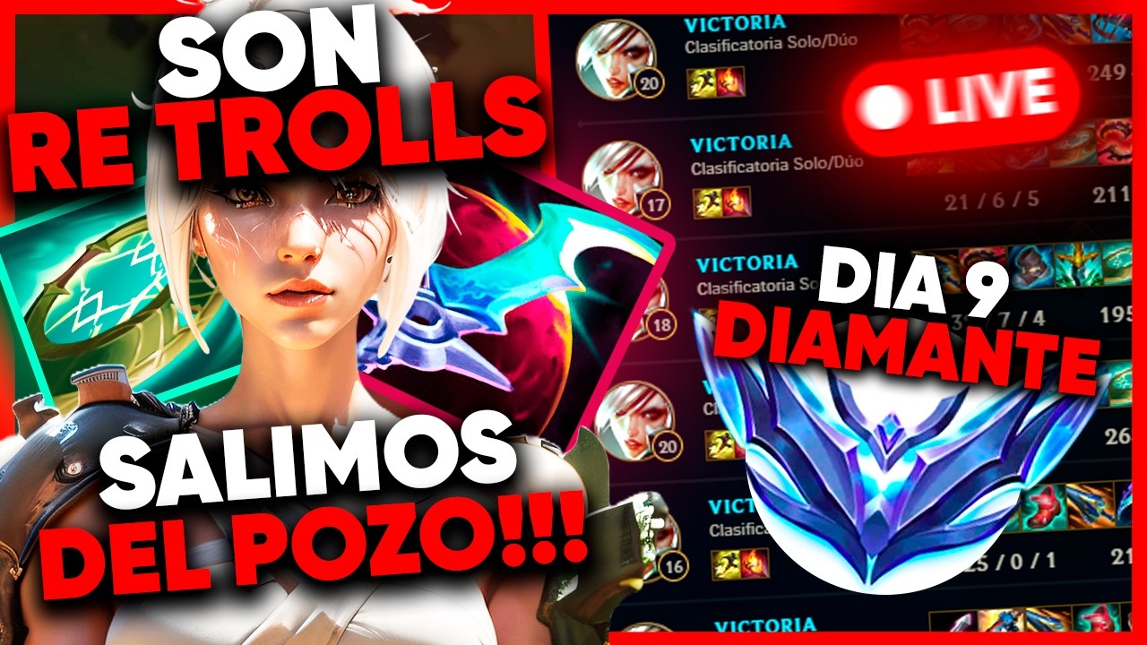 🔥‼️CHALLENGER RIVEN, RUN DESDE HIERRO 4 a CHALLENGER: DÍA 9 DIAMANTE IV ‼️🔥