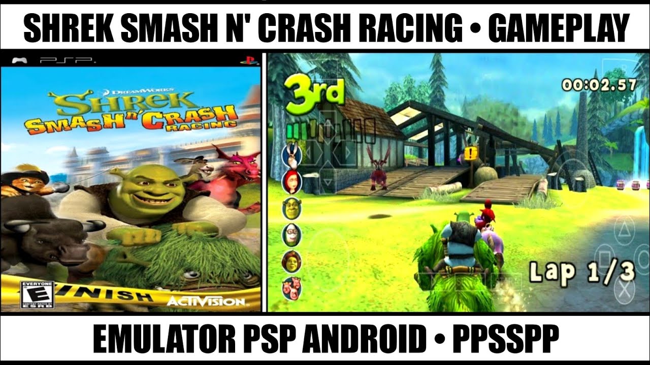 PLAYSTATION PSP SHREK SMASH N CRASH RACING COMPLETE GAME