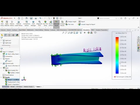 SolidWorks Tutorial : How to Apply Force in Simulation | Apply Force in SolidWorks Simulation