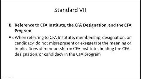 CFA Level I Ethics Standard 7 Responsibilities as CFAI Member) Video by Mr  Arif Irfanullah