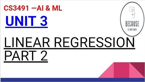 3.4 Linear Regression Part 2 in Tamil