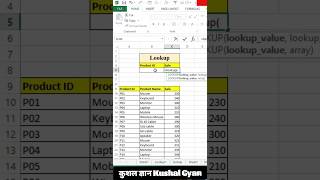 lookup formula in ms excel,excel tutorial,lookup function in excel